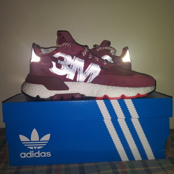 New 3M X Adidas Nite Jogger "Burgundy" Size 6 - Picture 1 of 7